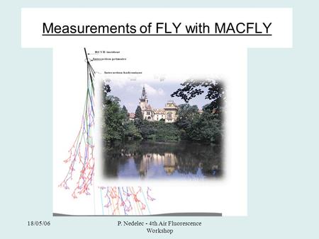 18/05/06P. Nedelec - 4th Air Fluorescence Workshop Measurements of FLY with MACFLY.