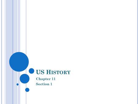 US H ISTORY Chapter 11 Section 1. P OLITICS G ETS U GLY The Election of 1824 From 1816-1824, there was only one party: the Jeffersonian Republicans 4.