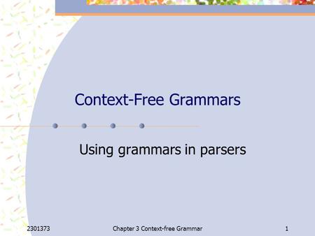 Context-Free Grammars