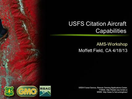 USDA Forest Service, Remote Sensing Applications Center, FSWeb:  WWW:  USFS Citation Aircraft.