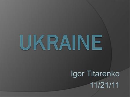 Igor Titarenko 11/21/11. Flag Two equal horizontal bands of azure (top) and golden yellow represent grain fields under a blue sky.