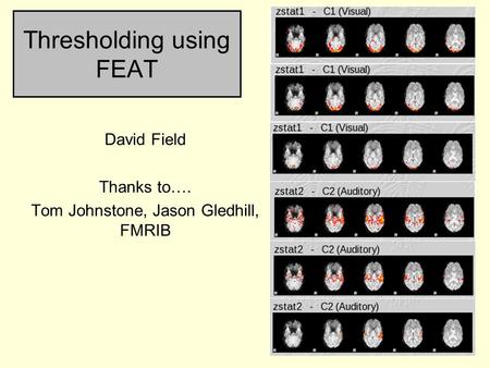 Thresholding using FEAT