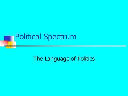 The Language of Politics