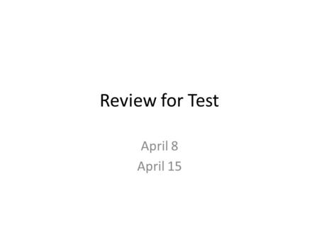 Review for Test April 8 April 15. How do offspring of asexual and sexual reproduction differ? Asexual reproduction offspring are identical to the parent-