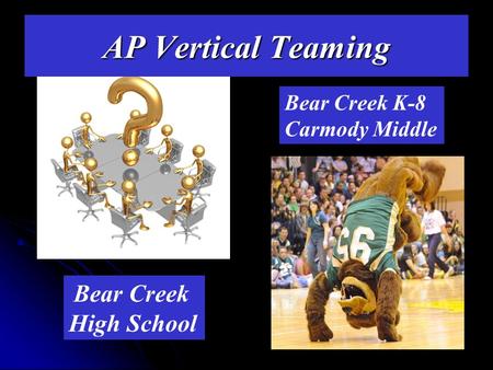 AP Vertical Teaming Bear Creek High School Bear Creek K-8