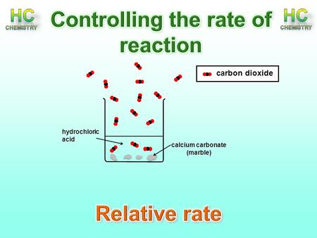 Calcium carbonate (marble) hydrochloric acid carbon dioxide.