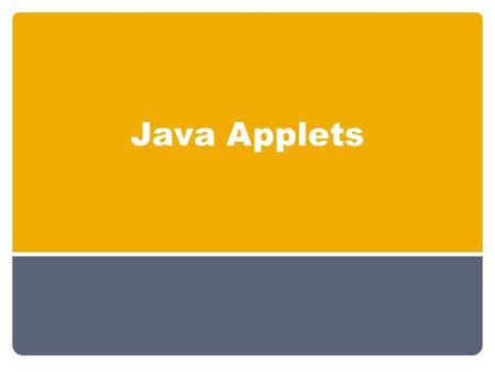 Java Applets. Topics What is an applet? To convert GUI applications to Applets Hello World applet example!! Applets life cycle examples Invoking applets.