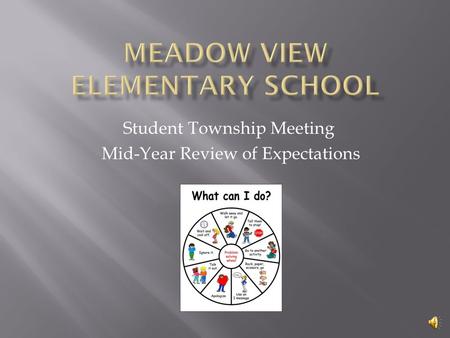 Student Township Meeting Mid-Year Review of Expectations.