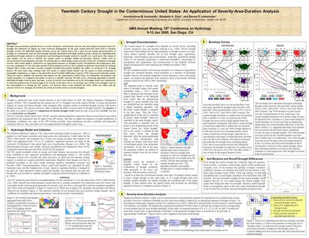 Twentieth Century Drought in the Conterminous United States: An Application of Severity-Area-Duration Analysis Konstantinos M. Andreadis 1, Elizabeth A.