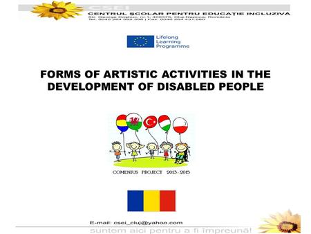 FORMS OF ARTISTIC ACTIVITIES IN THE DEVELOPMENT OF DISABLED PEOPLE.