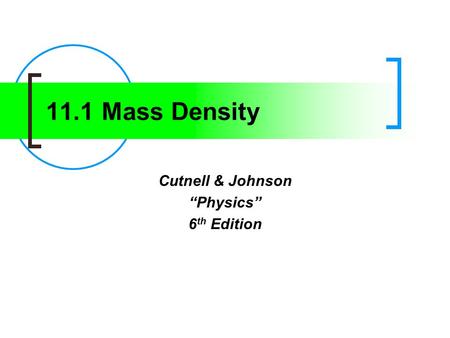 Cutnell & Johnson “Physics” 6th Edition