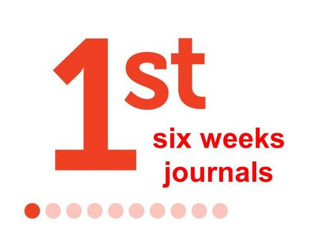 Six weeks journals. What is your favorite DESSERT? Give three detailed reasons why you like that particular dessert.