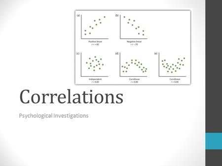 Correlations Psychological Investigations. Suzie’s goldfish lives in a tank on her desk. The more fizzy drinks she consumes, the more her fish swims around.