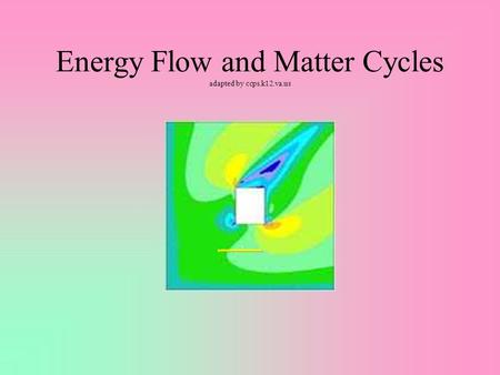 Energy Flow and Matter Cycles adapted by ccps.k12.va.us.