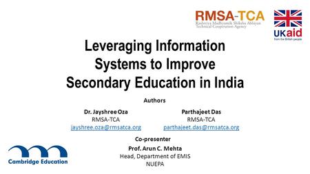 Leveraging Information Systems to Improve Secondary Education in India