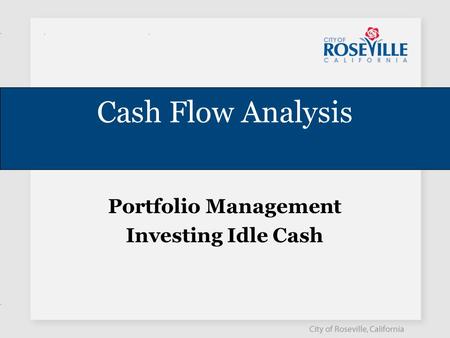 Cash Flow Analysis Portfolio Management Investing Idle Cash.