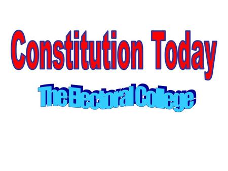 Objectives SWBAT explain how the Electoral College works to elect our President SWBAT analyze the modern problems with the Electoral College.