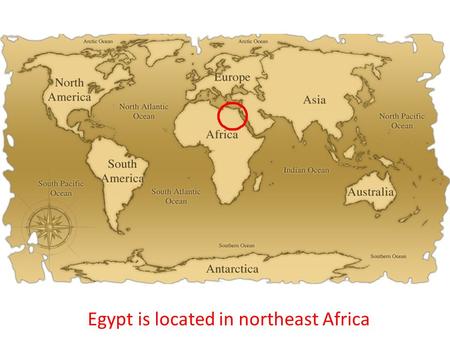 Egypt is located in northeast Africa