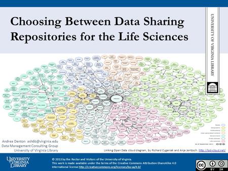 Choosing Between Data Sharing Repositories for the Life Sciences Linking Open Data cloud diagram, by Richard Cyganiak and Anja Jentzsch.