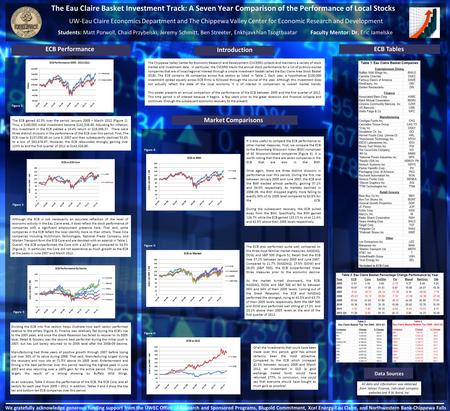 The Eau Claire Basket Investment Track: A Seven Year Comparison of the Performance of Local Stocks Introduction The Chippewa Valley Center for Economic.