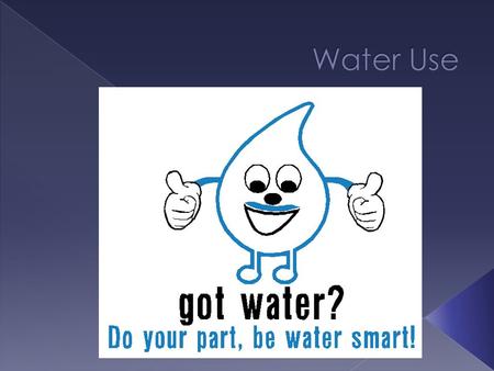  67 % of water used in the world  Irrigation – varies in amount of water wasted.