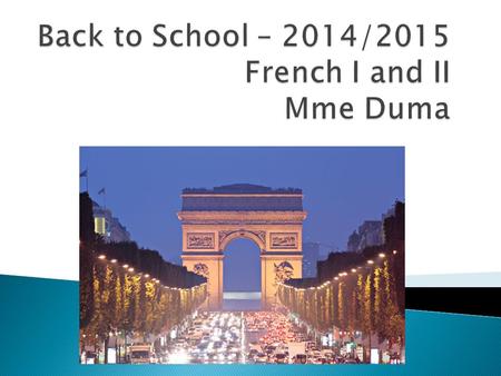  A LCPS French Teacher since 2007  My 8 th year at SHMS, taught 1year at LCHS  Previously taught French to elementary, middle and high school students.