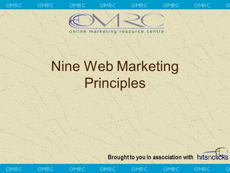 Brought to you in association with Nine Web Marketing Principles.