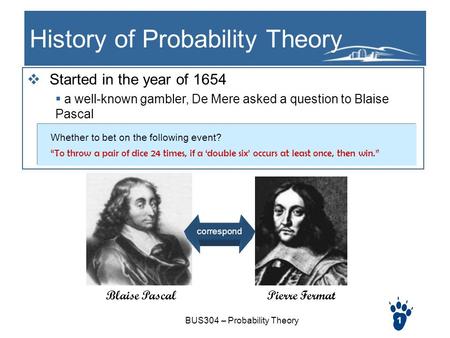 History of Probability Theory