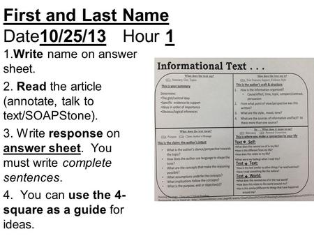 First and Last Name Date10/25/13 Hour 1