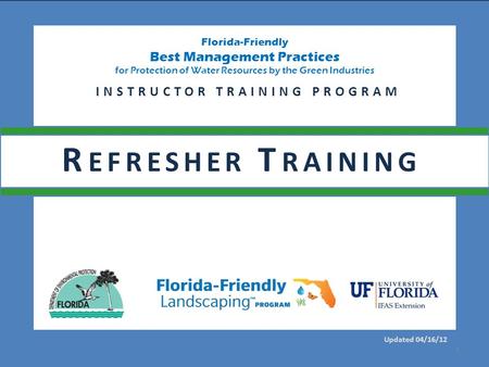 INSTRUCTOR TRAINING PROGRAM