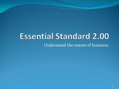 Understand the nature of business. 1. Understand applications and issues of technology. 2.