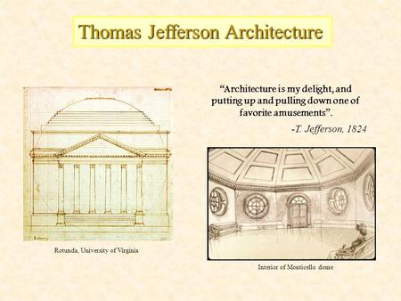 Thomas Jefferson Architecture