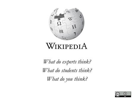 What do experts think? What do students think? What do you think?