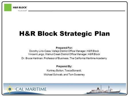 H&R Block Strategic Plan