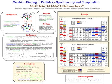  In condensed phases, metal ions like Na +, K +. Ca 2+ normally bind peptides at exposed Lewis-basic sites. But active metal ions can deprotonate the.