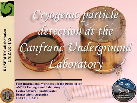 Cryogenic particle detection at the Canfranc Underground Laboratory First International Workshop for the Design of the ANDES Underground Laboratory Centro.