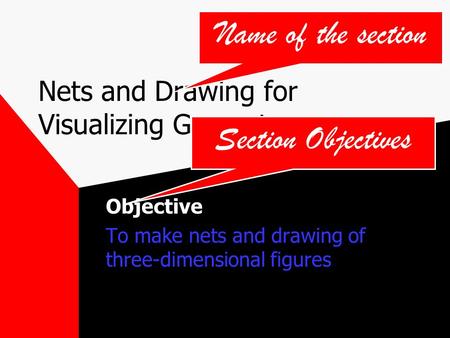 Nets and Drawing for Visualizing Geometry