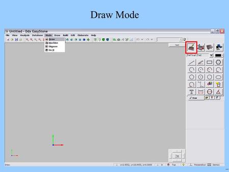 1 Draw Mode. 2 Notable Points (RMB) End point: Snaps to the closest end point of the selected entity. Mid point: Snaps to the middle point of the selected.