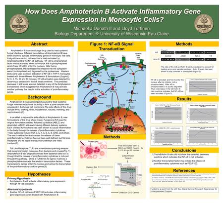 Background Michael J Donath II and Lloyd Turtinen Biology Department  University of Wisconsin-Eau Claire Michael J Donath II and Lloyd Turtinen Biology.