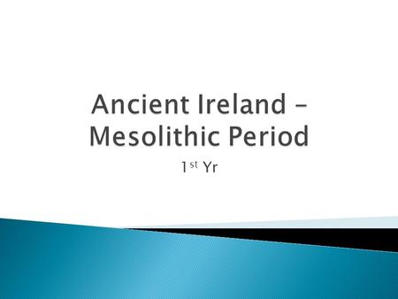 1 st Yr.  Large periods of time divided into ages  Stone age, Bronze Age, Iron Age  Describe the new objects used by people  The stone age is divided.