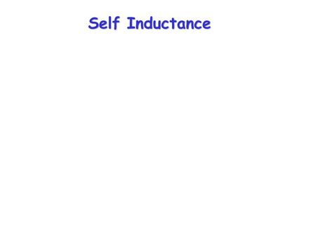 Self Inductance. A variable power supply is connected to a loop. The current in the loop creates a magnetic field. What happens when the power supply.