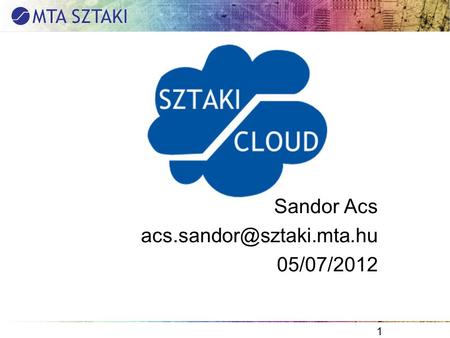 Sandor Acs 05/07/2012 1.