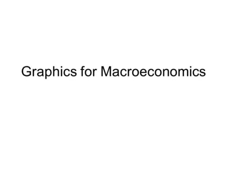 Graphics for Macroeconomics. Principles Graphing is done best when it clearly communicates ideas about data Focus on the main point while preventing distractions.