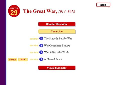 29 The Great War, 1914–1918 The Stage Is Set for War