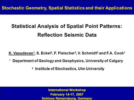 Reflection Seismic Data