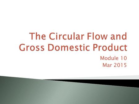 Module 10 Mar 2015.  It is a diagram of a simplified representation of the macro-economy.  National income and product accounts or national accounts.