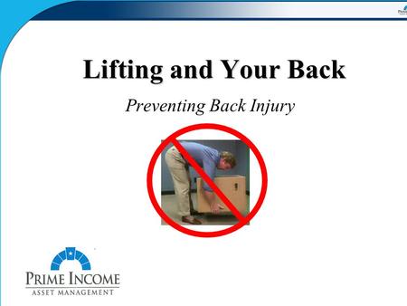 Preventing Back Injury