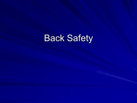 Back Safety. There is a disc between each bone in the spine. The nerves exit the bone to supply all the parts of the body.