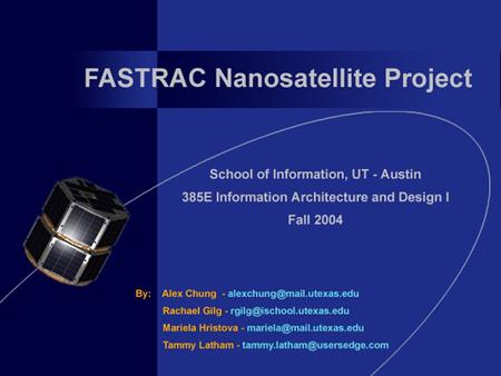 November 30, 2004 Topics of Discussion Mariela –Introduction –Stage1: Planning Tammy –Stage 2: Analysis Alex –Stage 3: Design Rachael –Stage 4: Construction.