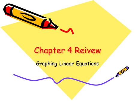 Graphing Linear Equations